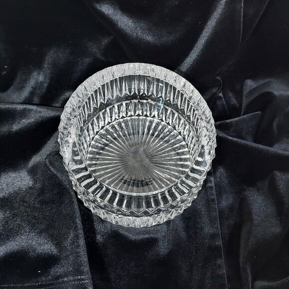 Oneida German Crystal Wine Bottle Decanter Coaster High Low Elegant Barware 1960 - Picture 4 of 11